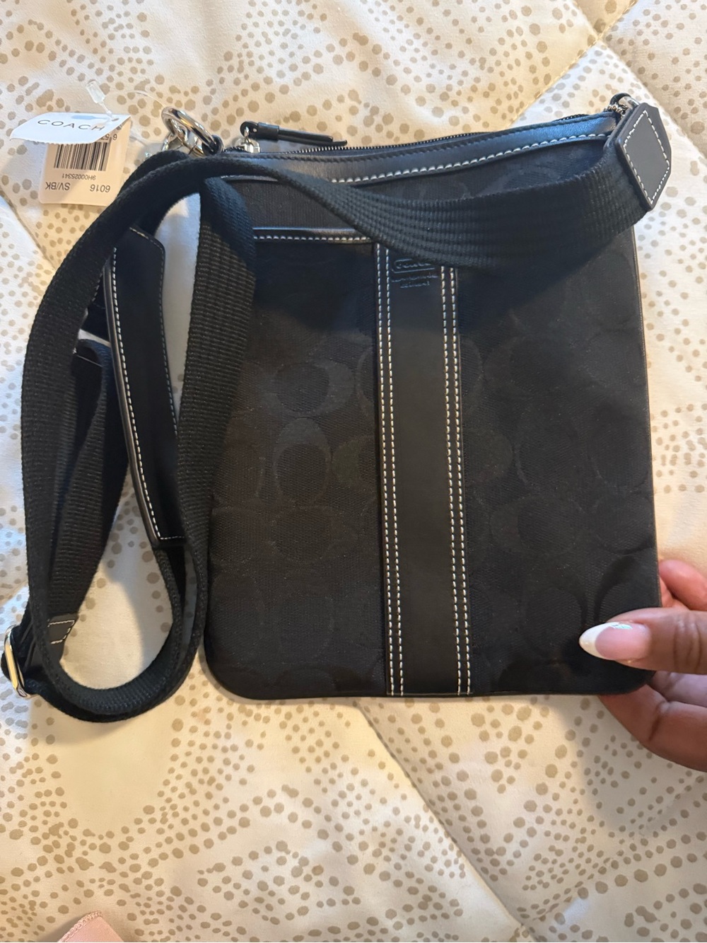Coach Black Signature Messenger Crossbody Bag